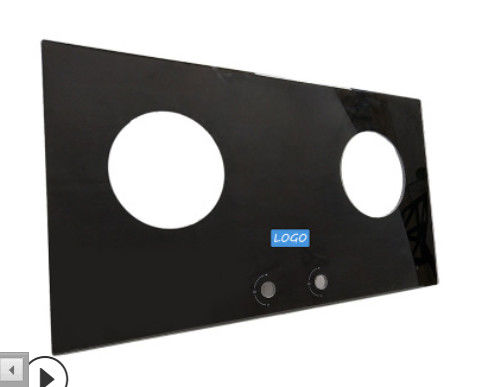 OEM Logo Printing Flat 2 Holes 6mm gas Stove Tempered Glass